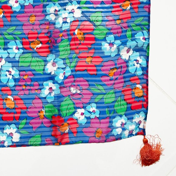 Diane Freis Scarf Shawl with Tassels Vintage - Picture 7 of 9